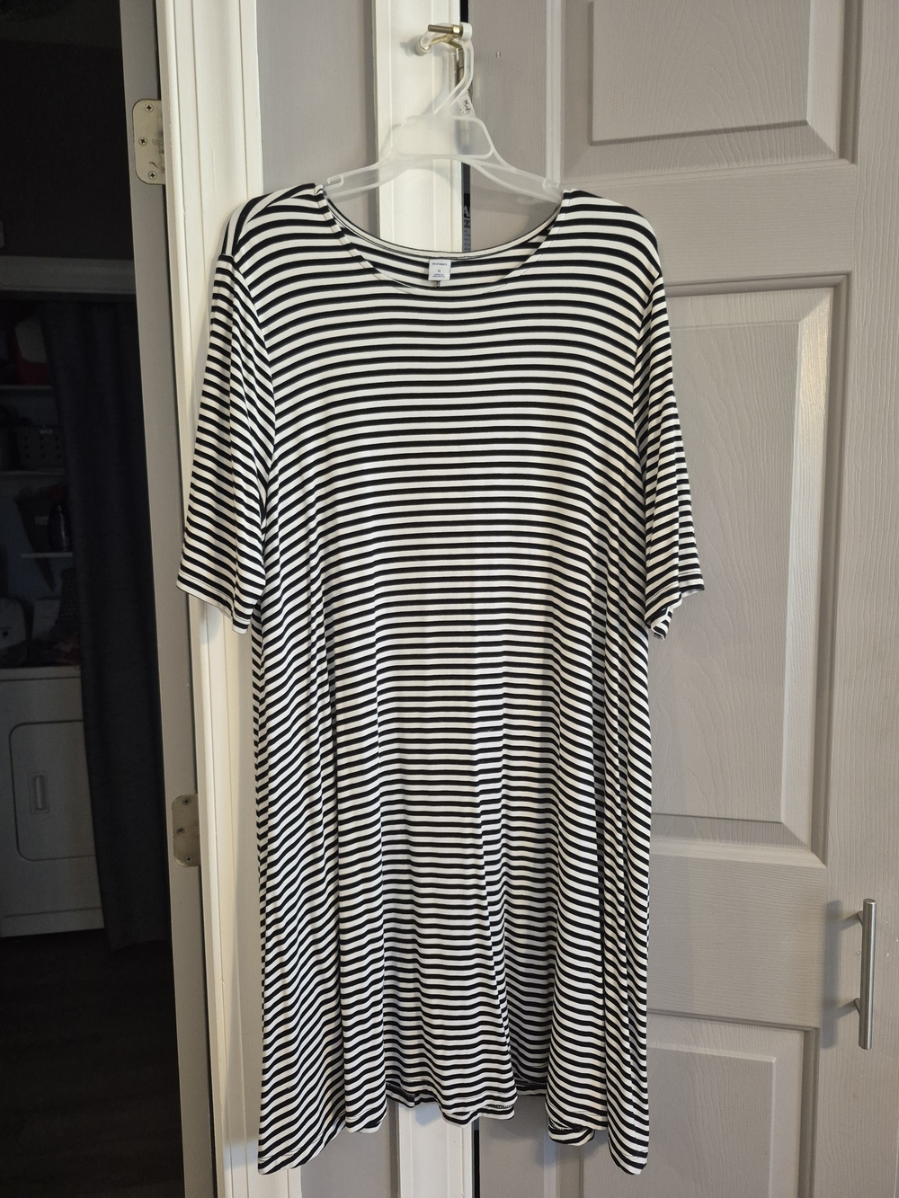 Old Navy Black and White Striped  Dress